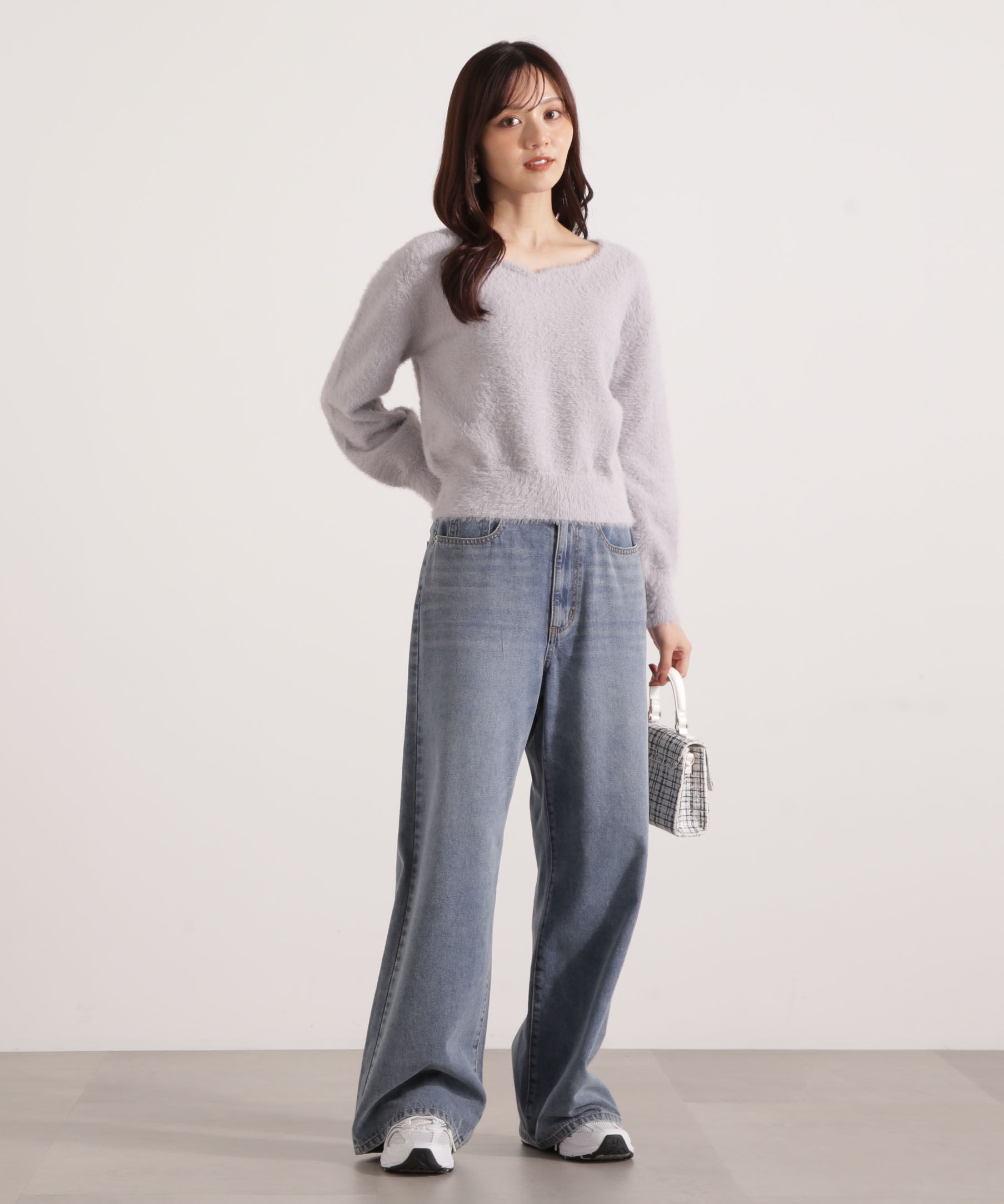 PROPORTION BODY DRESSING「ミニシャギーハートネックニット 25AW」|ニット・セーター|