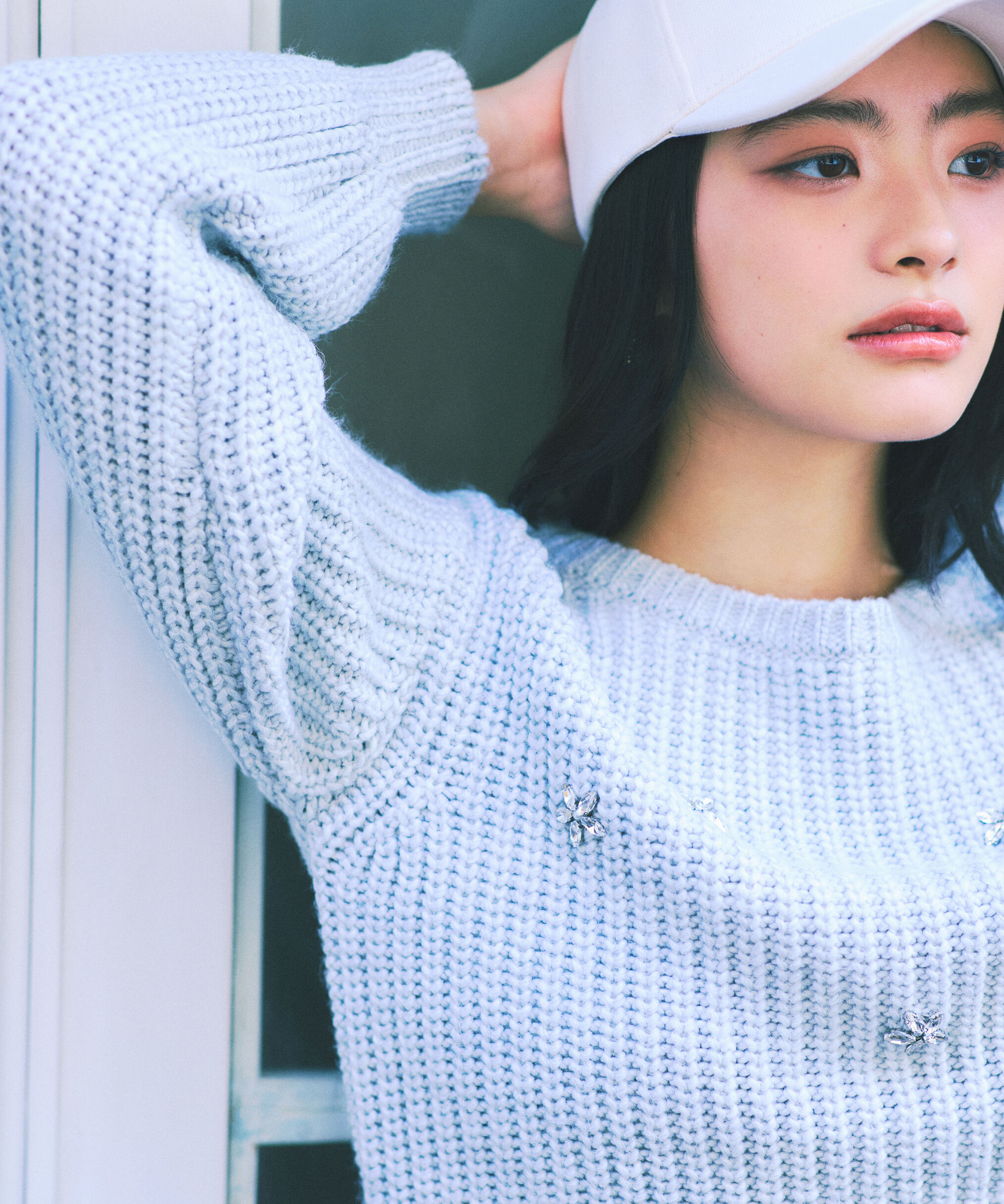 PROPORTION BODY DRESSING「ビジュー付畔ニット　25AW」|ニット・セーター|