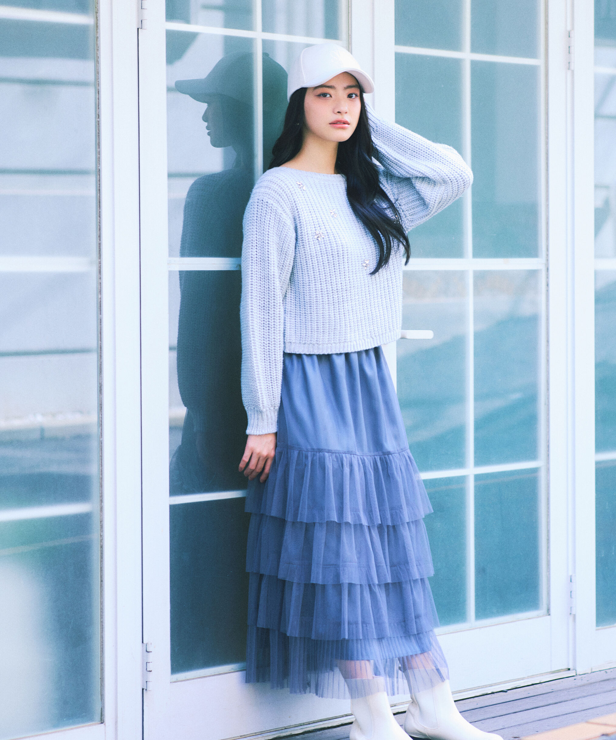 PROPORTION BODY DRESSING「ビジュー付畔ニット　25AW」|ニット・セーター|