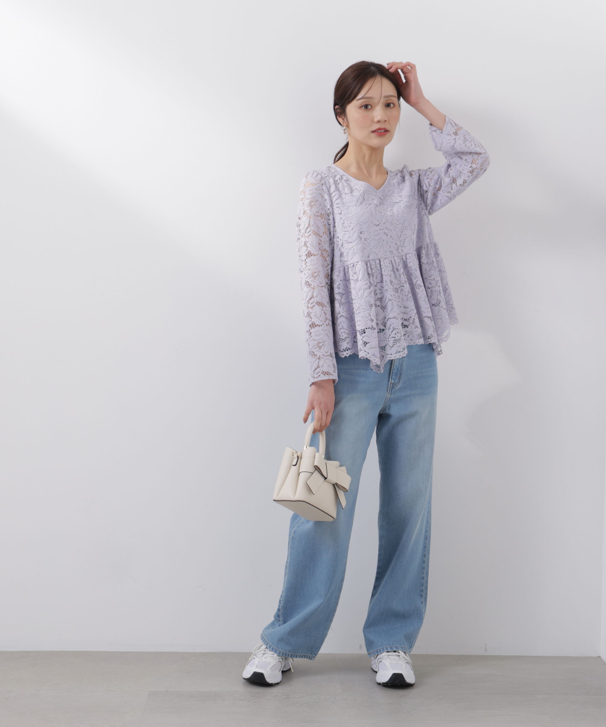 PROPORTION BODY DRESSING「レースペプラムブラウス　26SS」|シャツ・ブラウス|