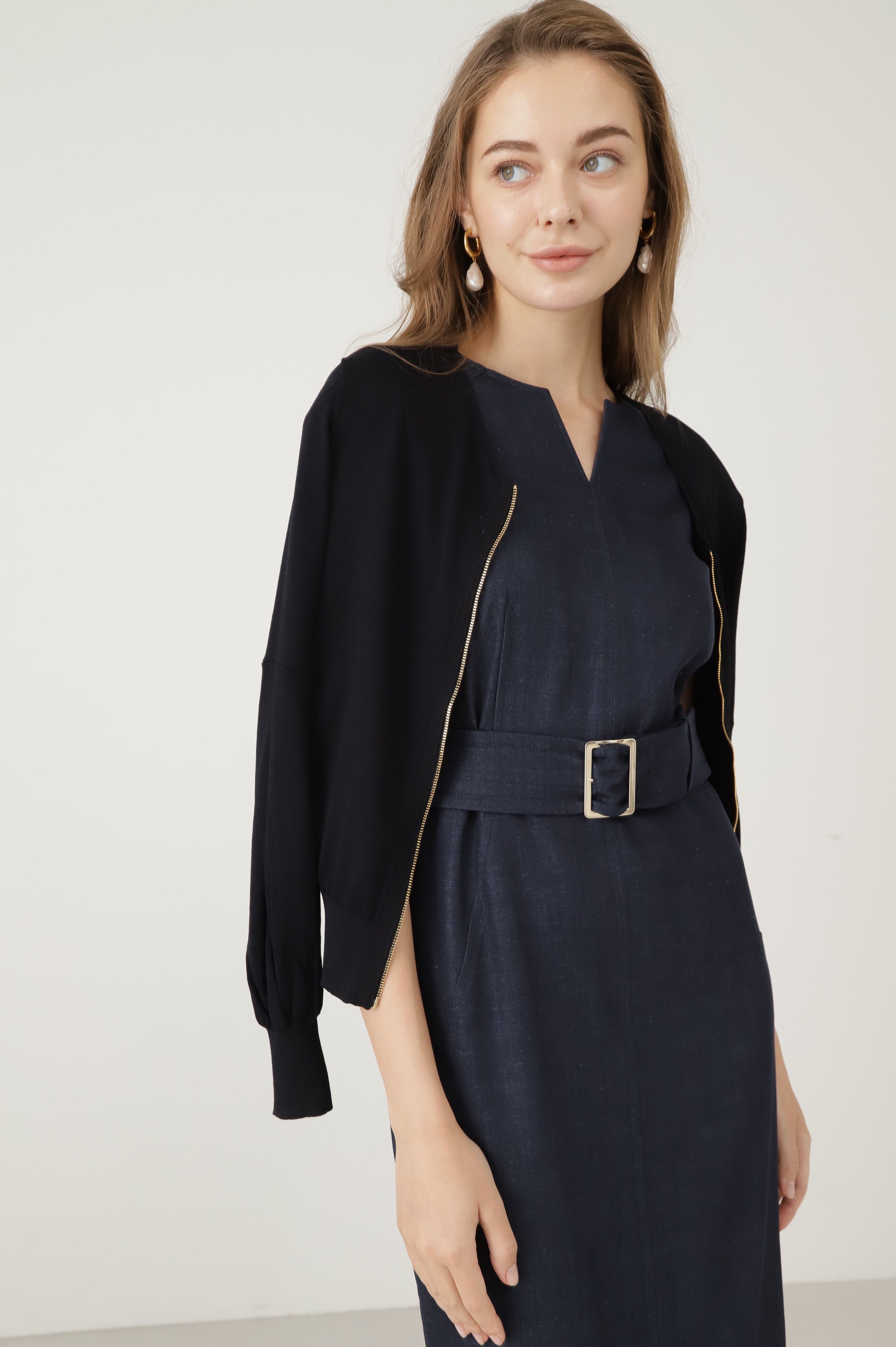  「ジップアップシアーニットブルゾン」|その他|