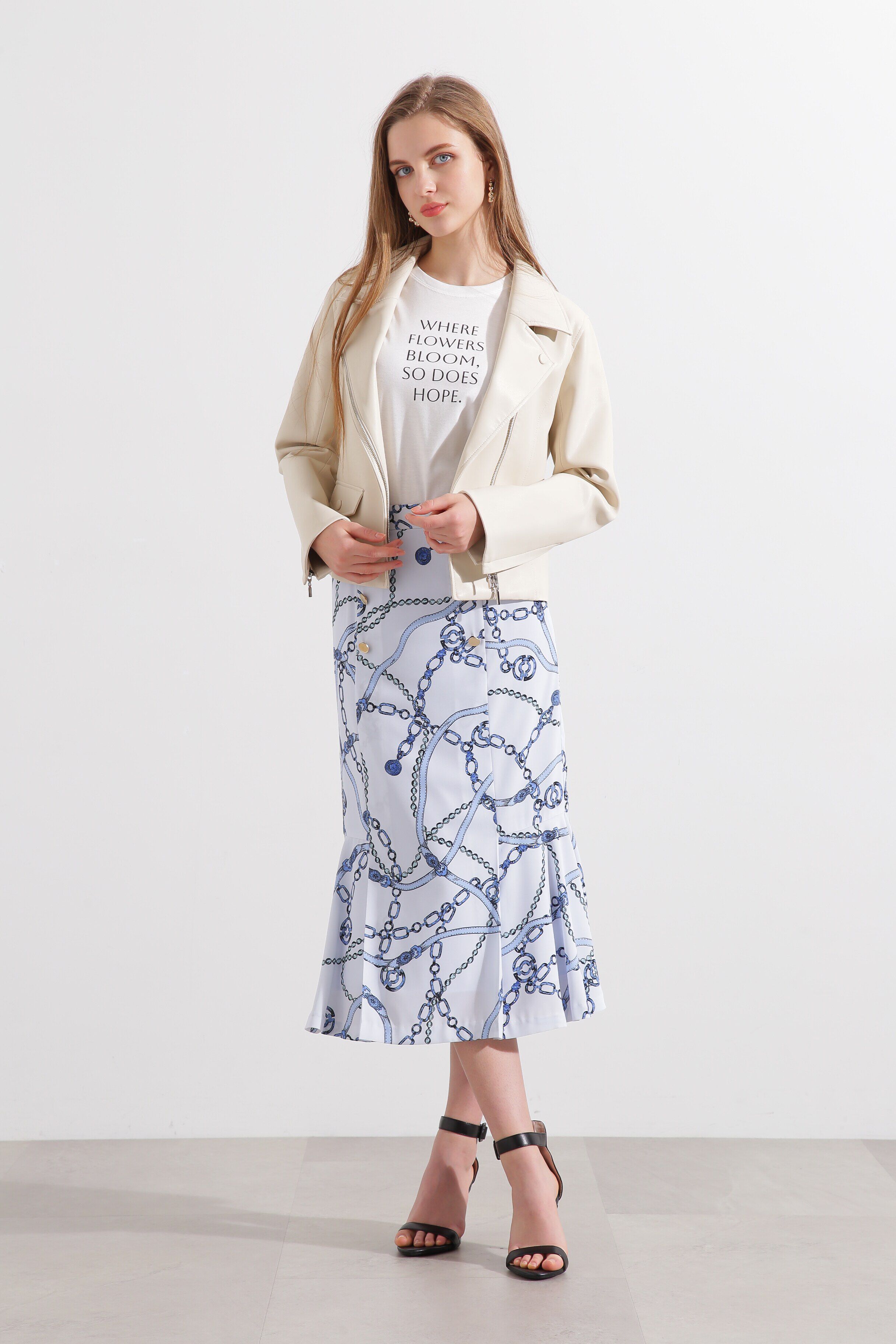  「◆チェーンプリントスカート」|スカート|