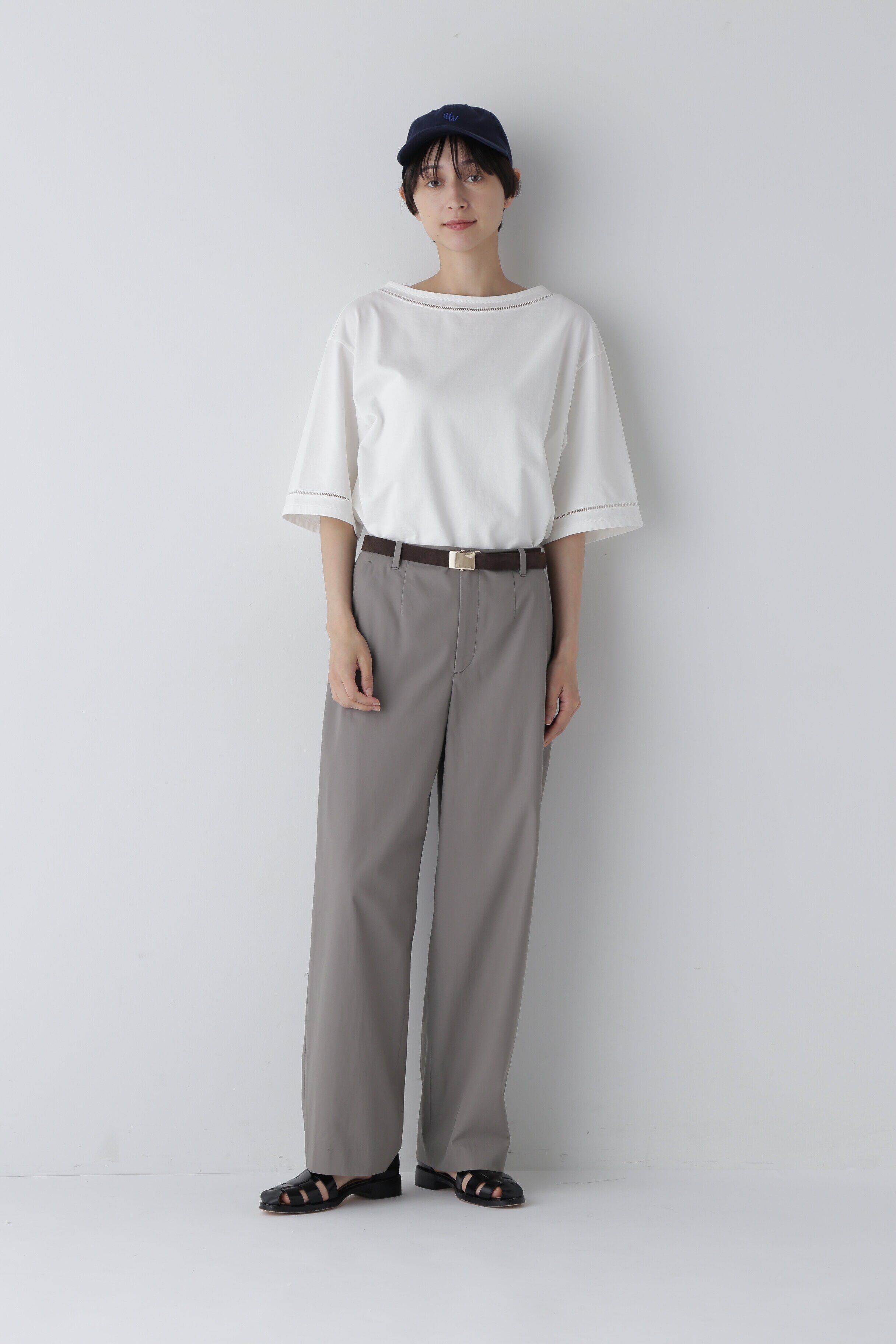  「◆ハイゲージ裏毛レースコンビカットソープルオーバー」|Tシャツ・カットソー|