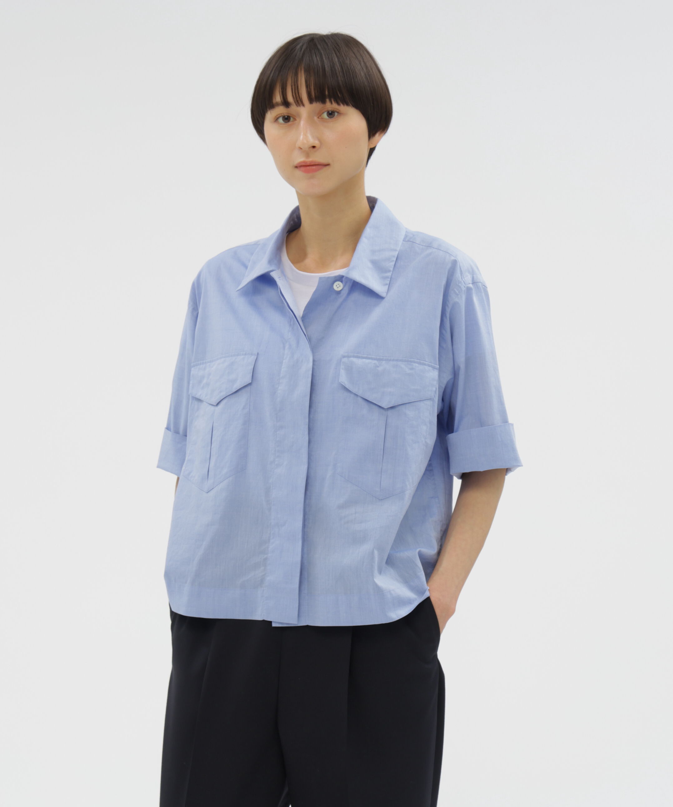 「SOFT WASHED COTTON SHIRT」|シャツ・ブラウス|BLUE