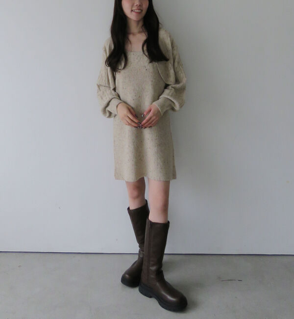 archives「ネップケーブルニットボレロ&times;ミニキャミワンピＳＥＴ」|チュニック|