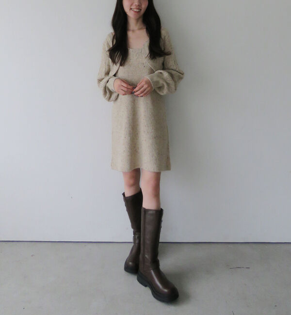 archives「ネップケーブルニットボレロ&times;ミニキャミワンピＳＥＴ」|チュニック|