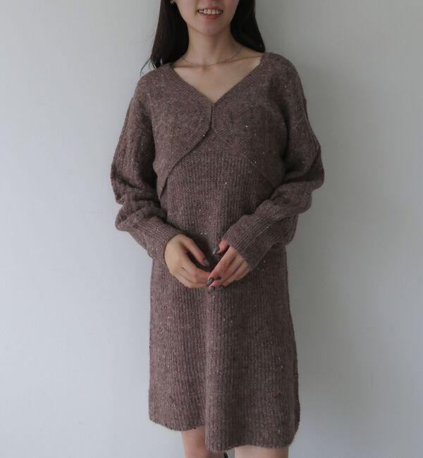 archives「ネップケーブルニットボレロ&times;ミニキャミワンピＳＥＴ」|チュニック|