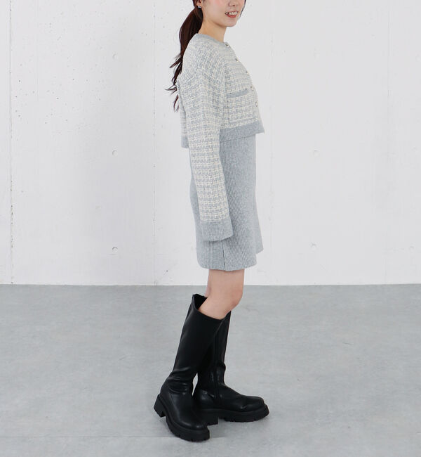 archives「ツイードニットカーディガン&times;ミニキャミワンピＳＥＴ」|チュニック|