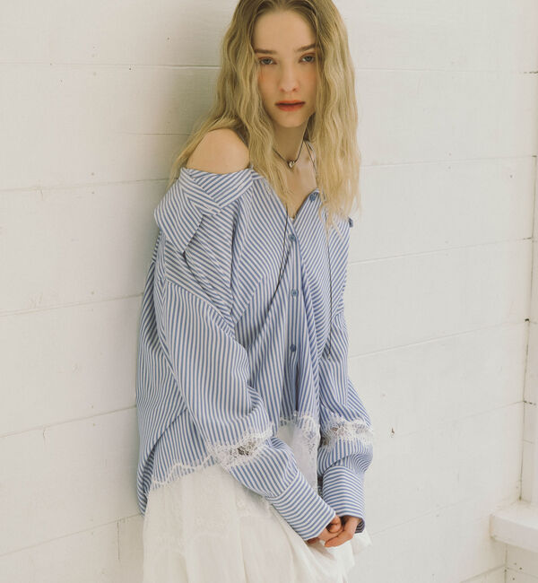 archives「レースコンビ２ｗａｙオフショルシャツ」|シャツ・ブラウス|