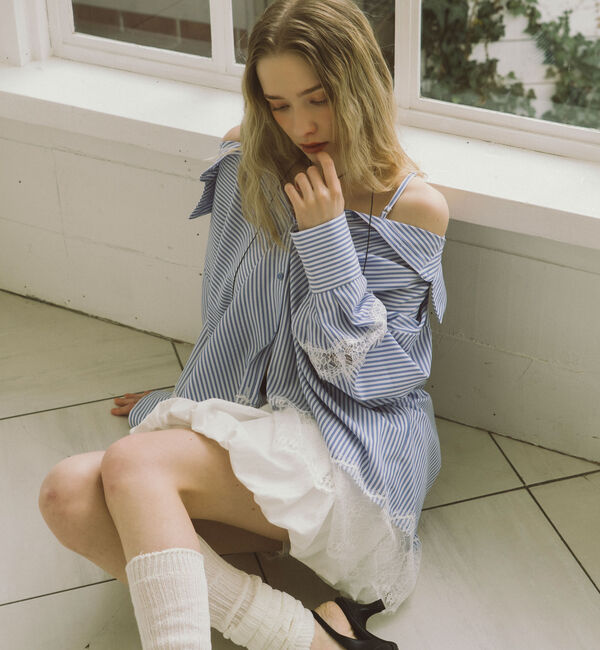 archives「レースコンビ２ｗａｙオフショルシャツ」|シャツ・ブラウス|