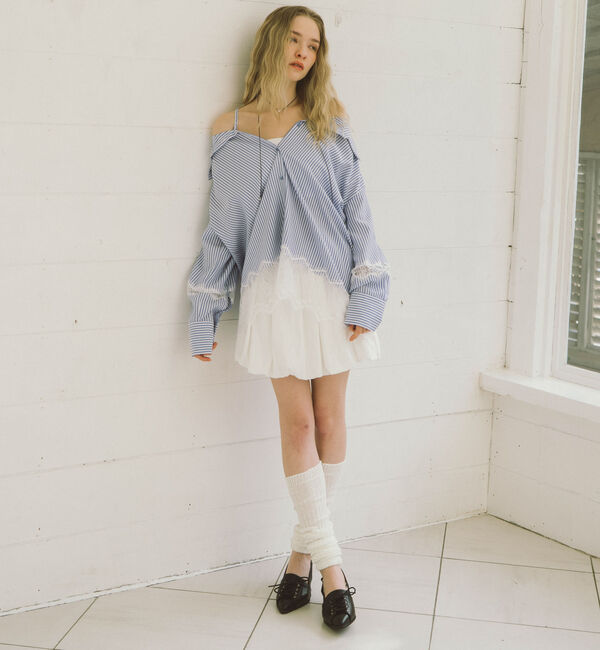 archives「レースコンビ２ｗａｙオフショルシャツ」|シャツ・ブラウス|