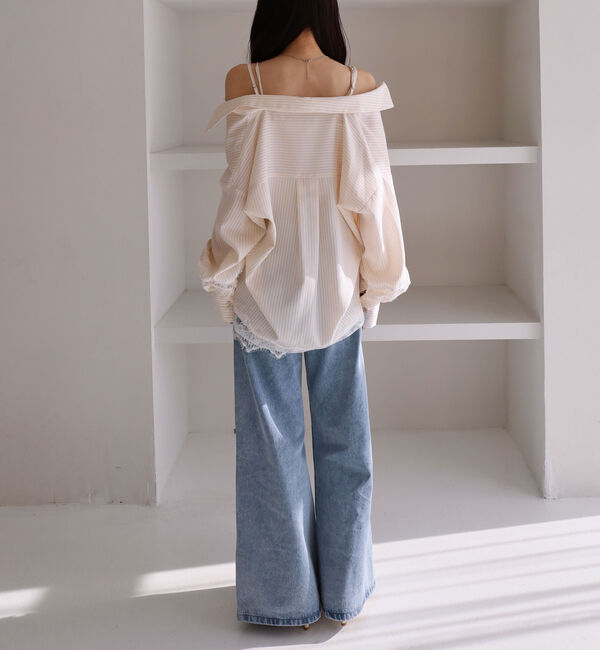 archives「レースコンビ２ｗａｙオフショルシャツ」|シャツ・ブラウス|