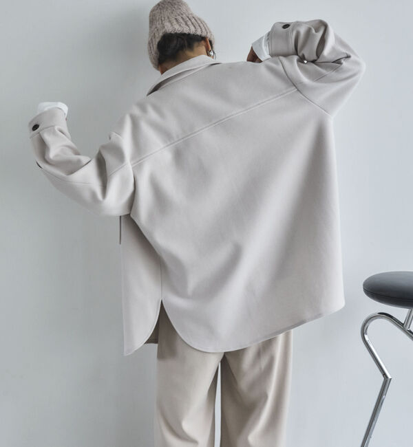 Doux archives「ジャージメルトンシャツジャケット」|テーラードジャケット|