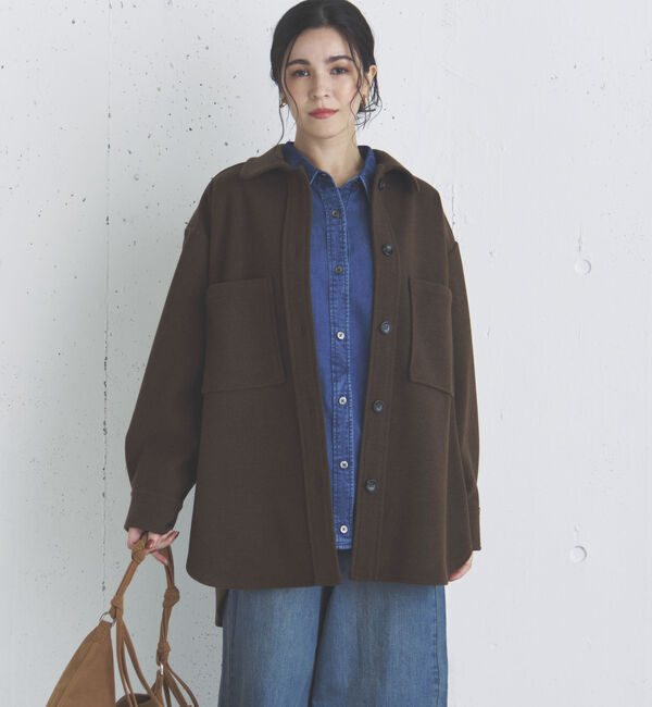 Doux archives「ジャージメルトンシャツジャケット」|テーラードジャケット|