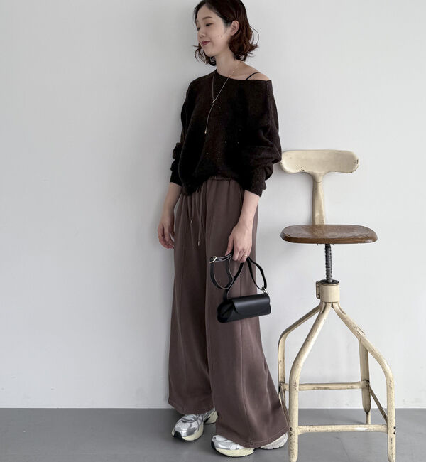 Doux archives「スパンコールボートネックニット」|ニット・セーター|