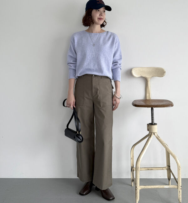 Doux archives「スパンコールボートネックニット」|ニット・セーター|