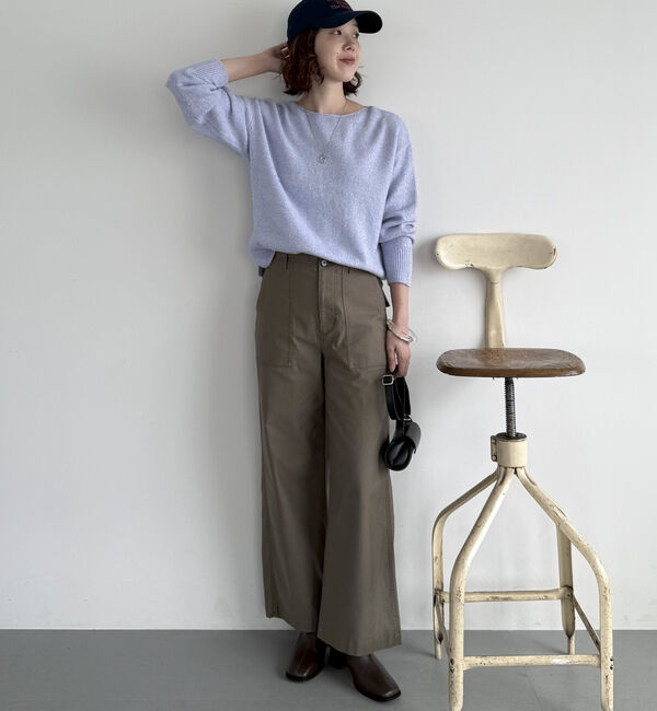 Doux archives「スパンコールボートネックニット」|ニット・セーター|