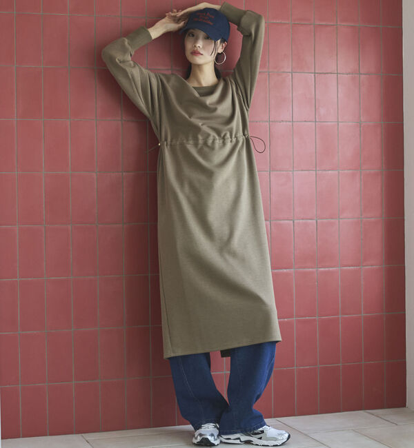 Doux archives「ウエストドロストカットワンピース」|ワンピース|KHAKI