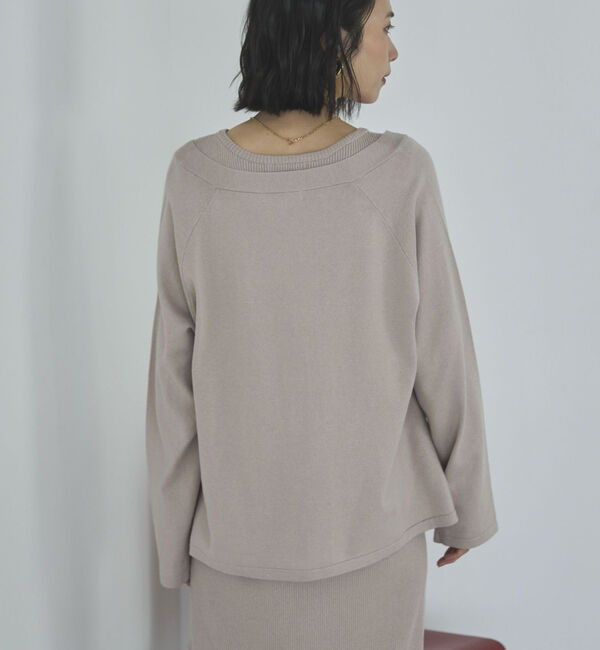 Doux archives「ＶネックニットＳＥＴリブワンピース」|ワンピース|