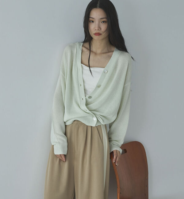Doux archives「ペーパーヤーンカシュクールカーディガン」|カーディガン|