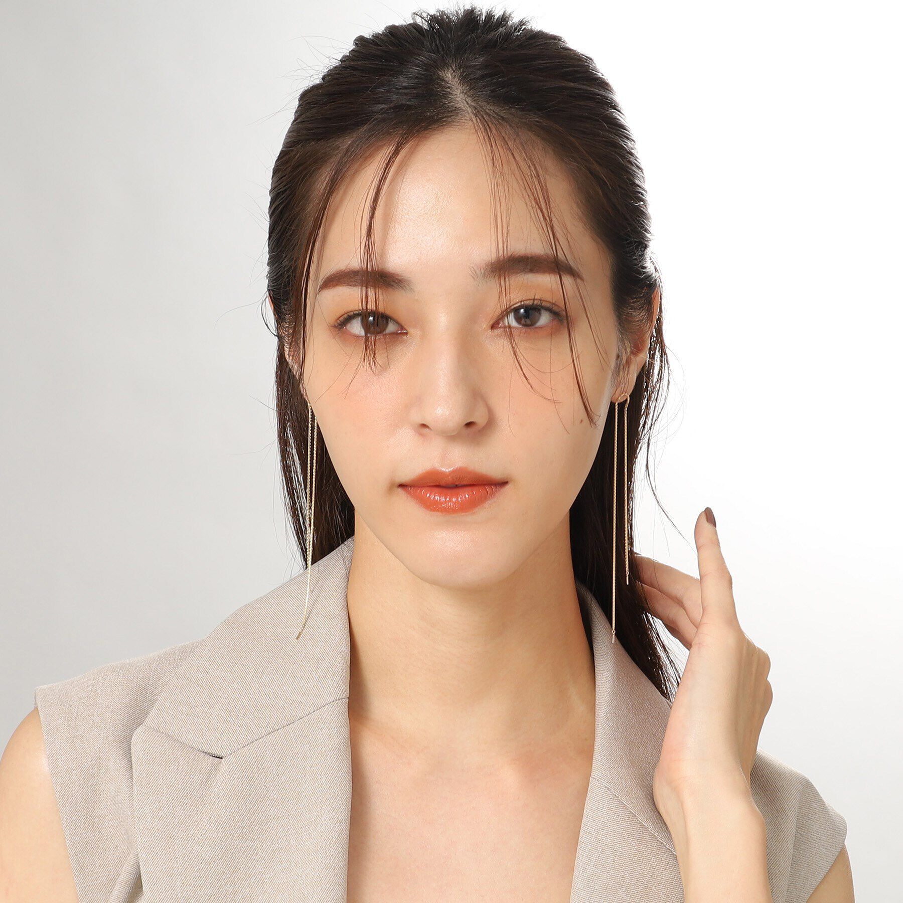 COCOSHNIK「K10スパイクトリプルターン スタッドピアス」|ピアス|