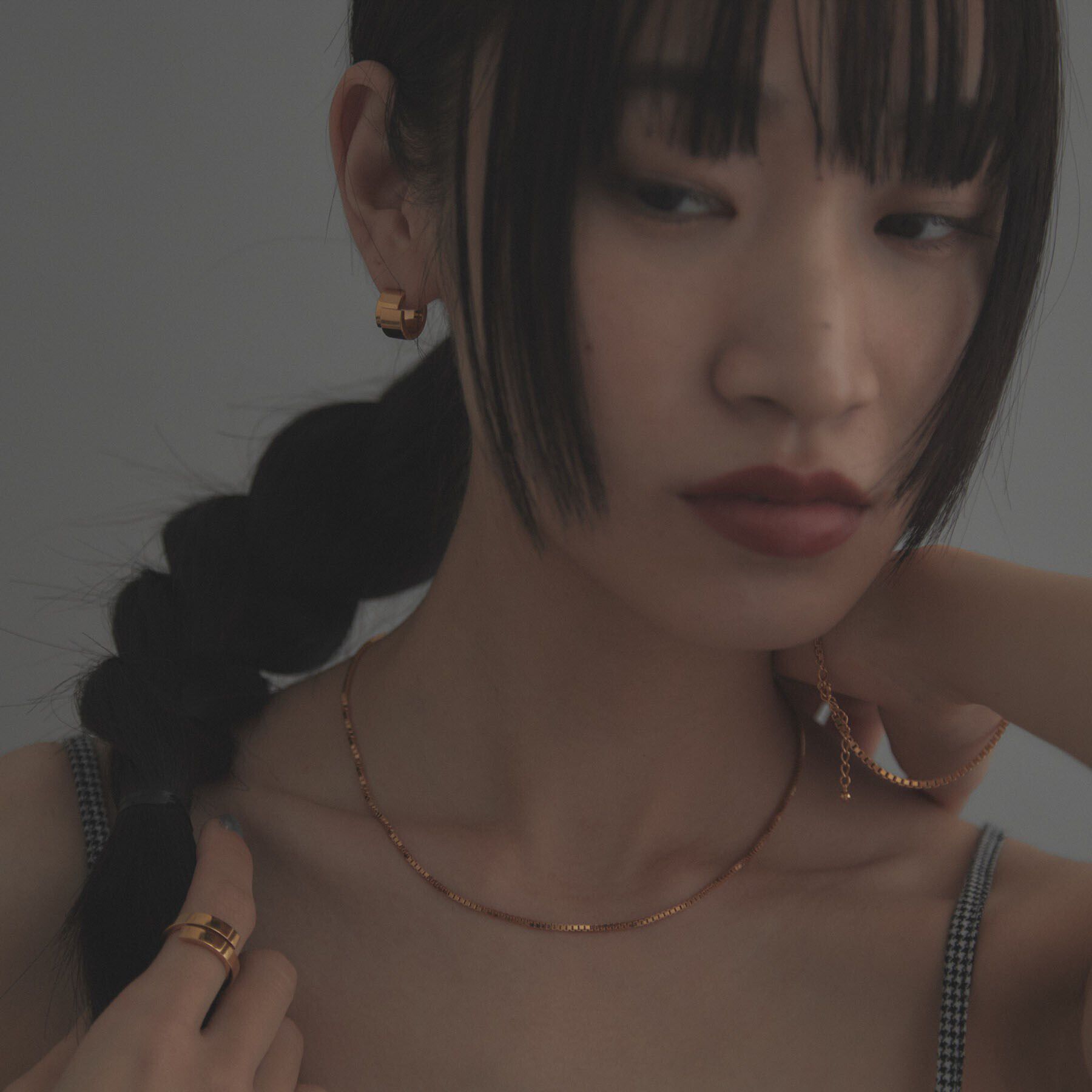 COCOSHNIK ONKITSCH「シルバー デザインチェーン ベネチアンネックレスS（38cm） GP」|ネックレス|