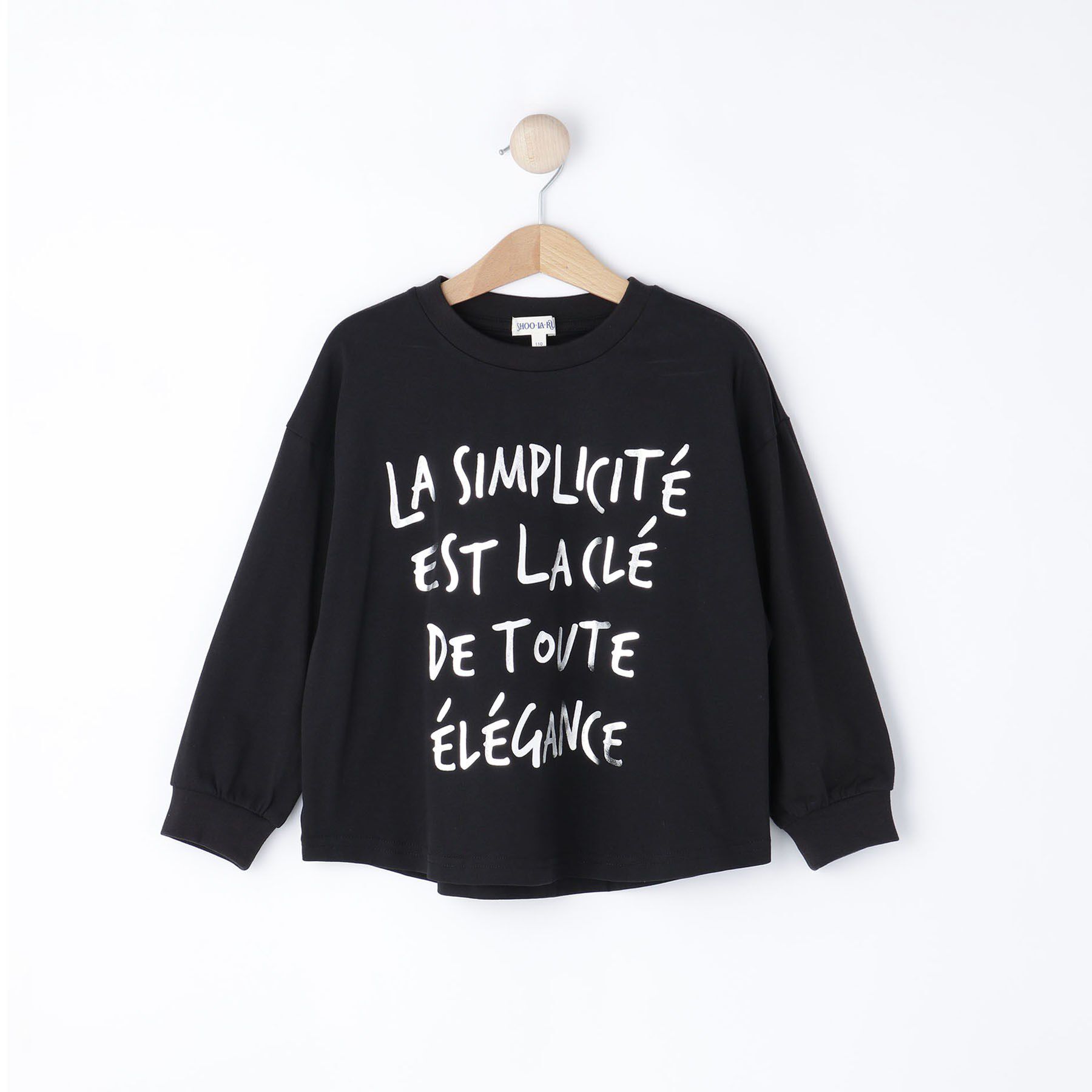 SHOO･LA･RUE「【100-150cm/レディースリンク】BIGロンT」|Tシャツ・カットソー|ブラック(319)