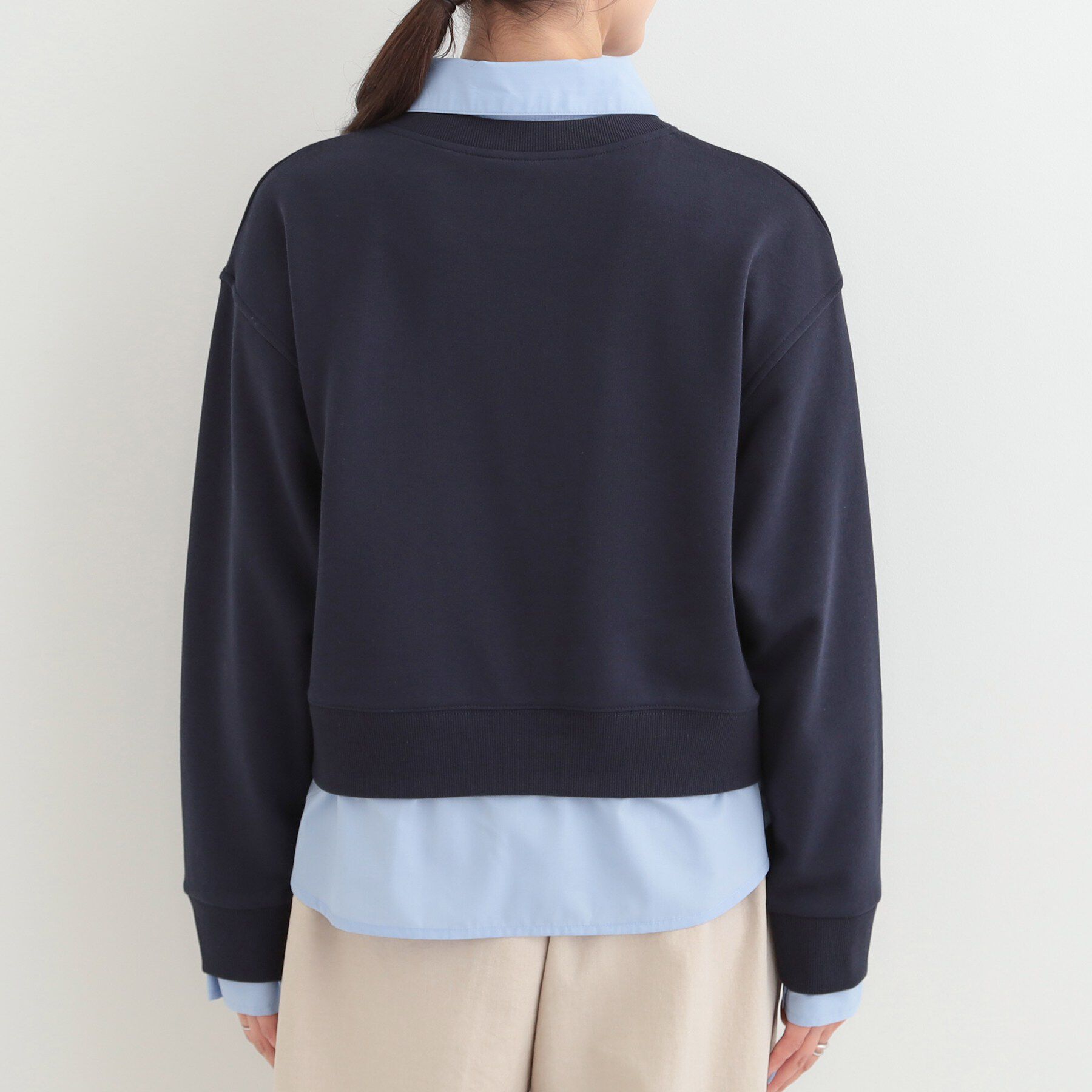 SHOO･LA･RUE「シャツレイヤード風 スウェット」|パーカー|