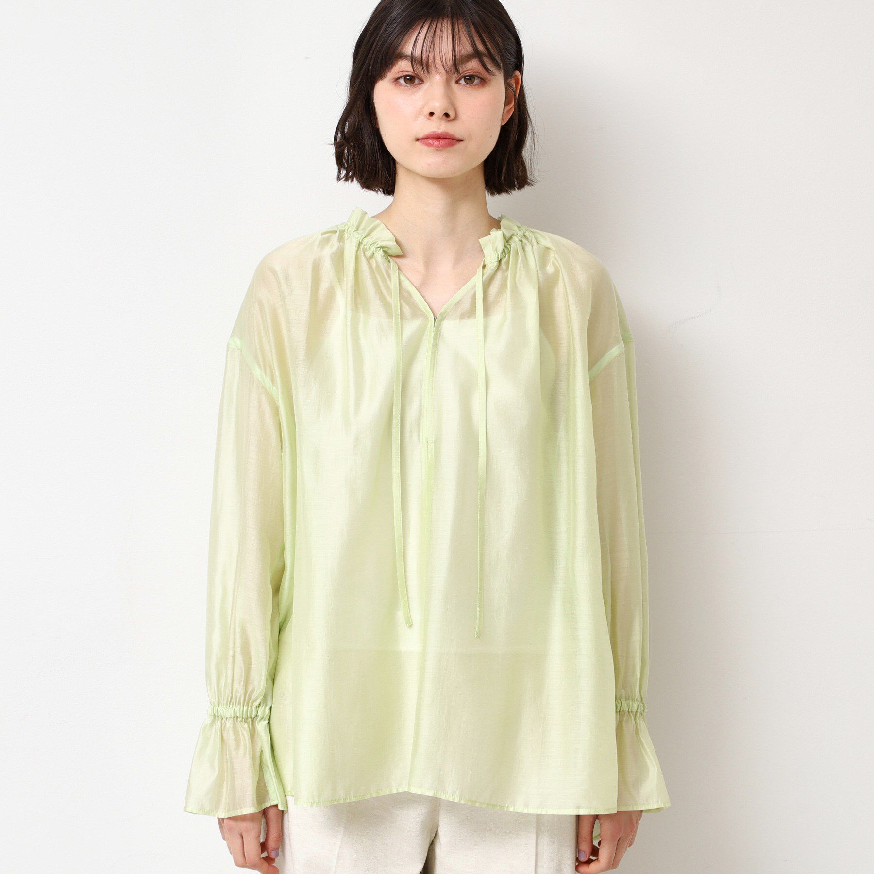 Dessin「【洗える】フリルリボンブラウス」|シャツ・ブラウス|