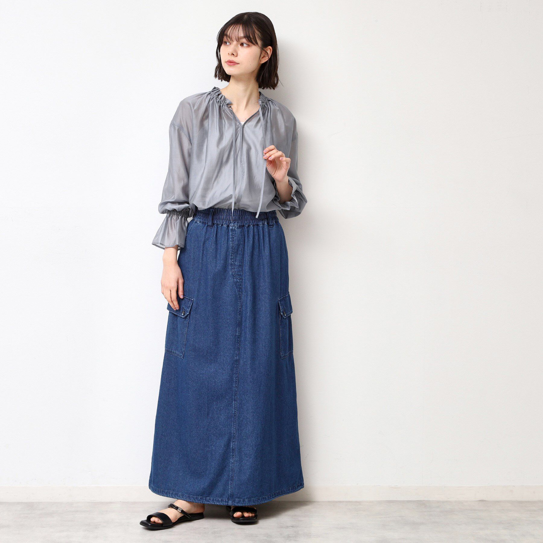 Dessin「【洗える】フリルリボンブラウス」|シャツ・ブラウス|