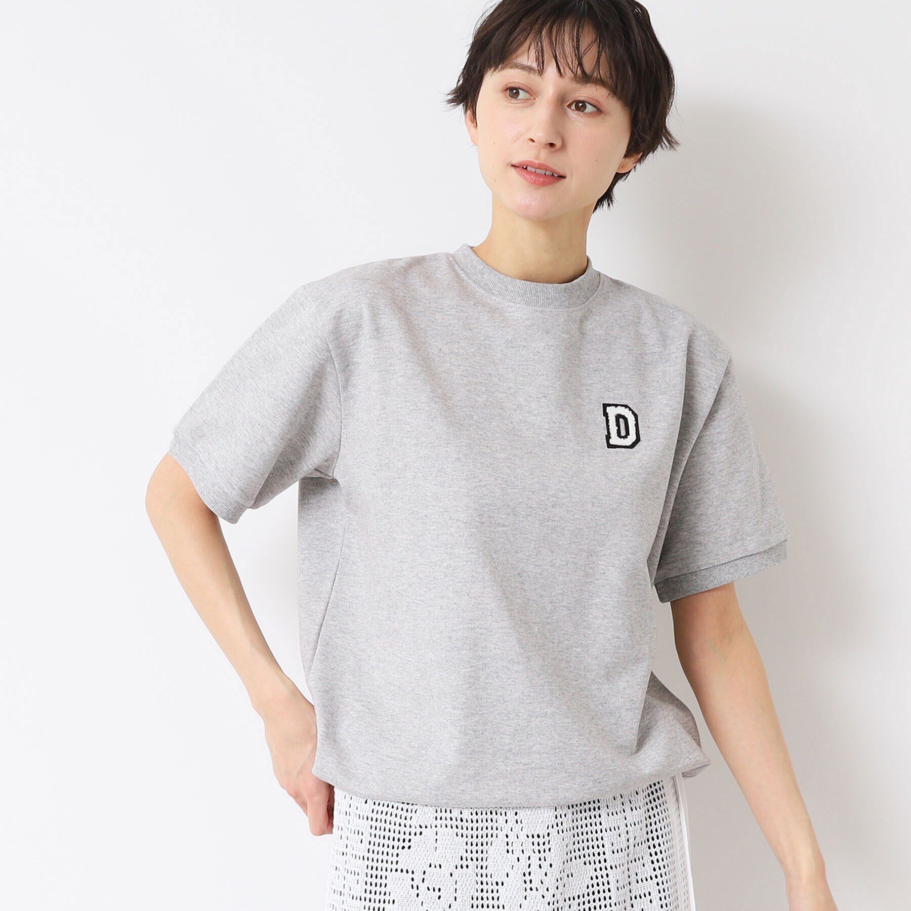 Dessin「【ユニセックス】ワンポイントTシャツ」|Tシャツ・カットソー|グレー(012)