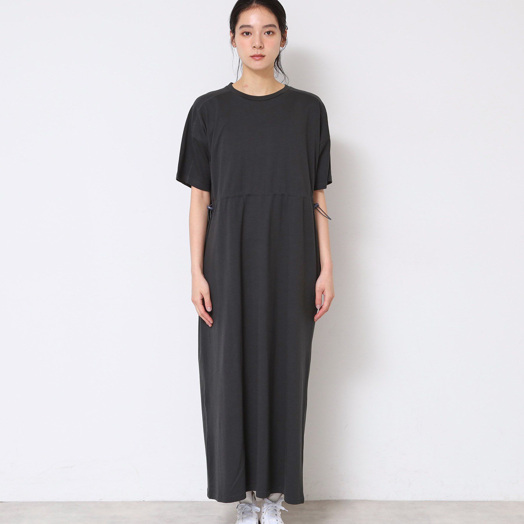 Dessin「【洗える】ドロスト付きジャージワンピース」|ワンピース|