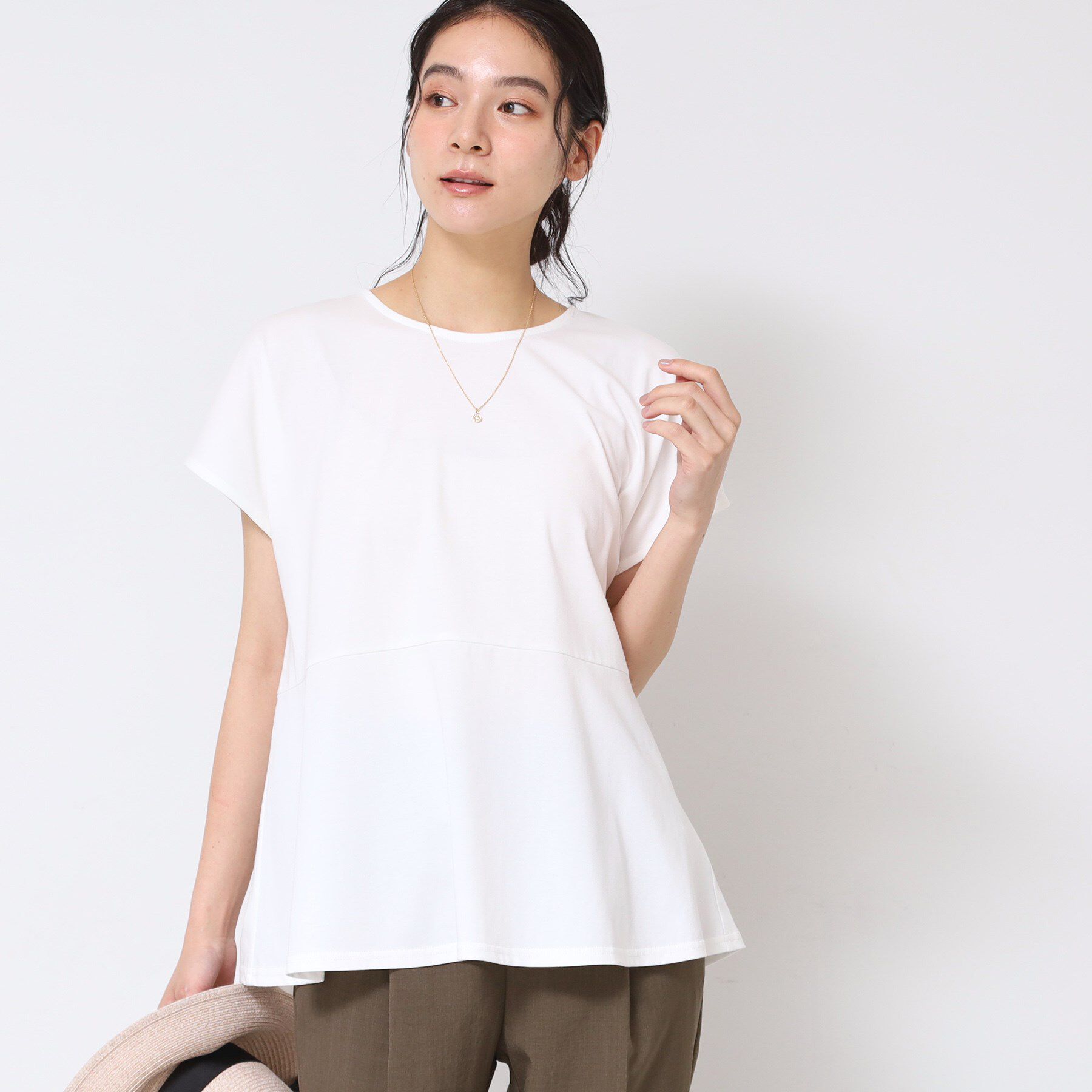 Dessin「◆【洗える】ペプラムチュニックカットソー（XS～L）」|Tシャツ・カットソー|