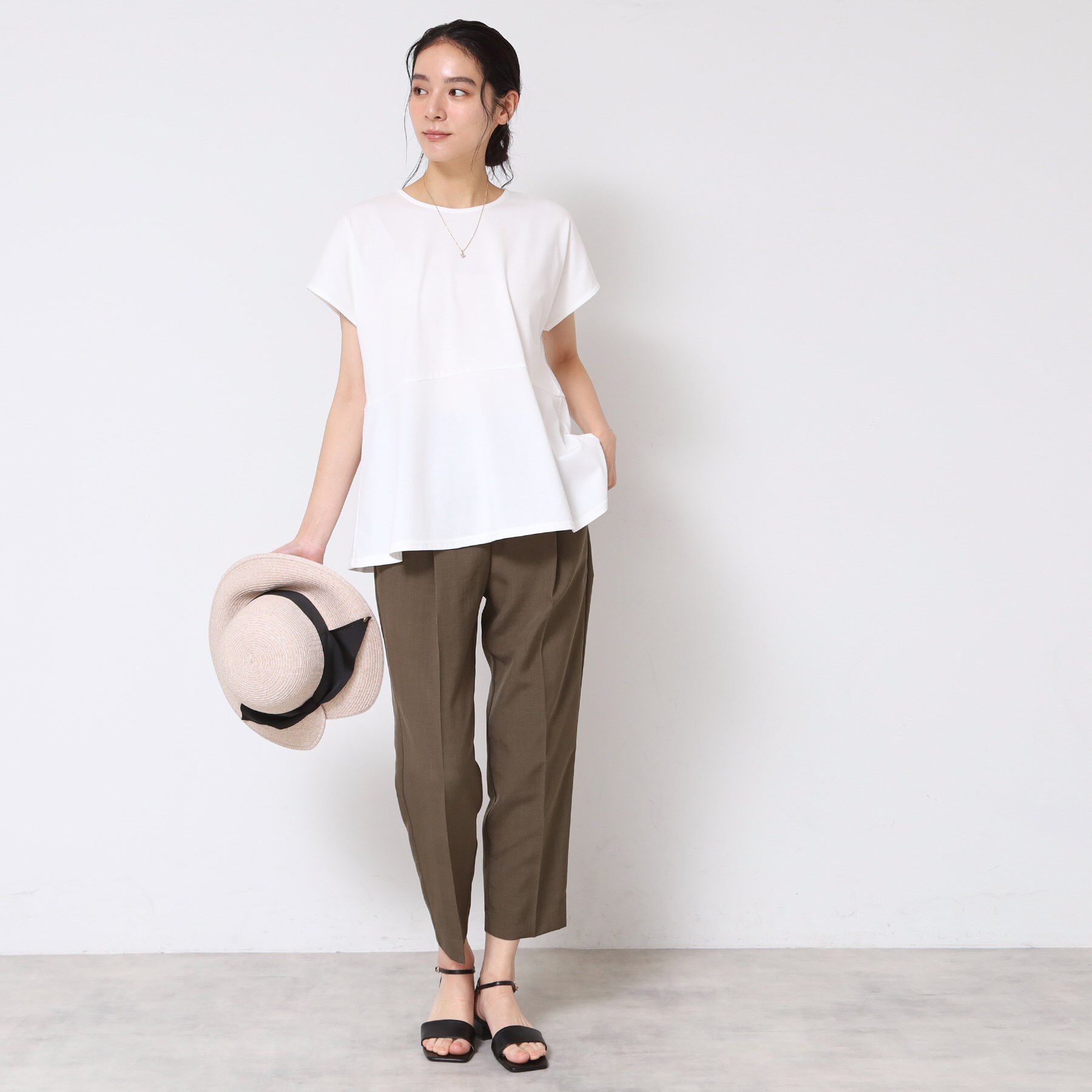 Dessin「◆【洗える】ペプラムチュニックカットソー（XS～L）」|Tシャツ・カットソー|