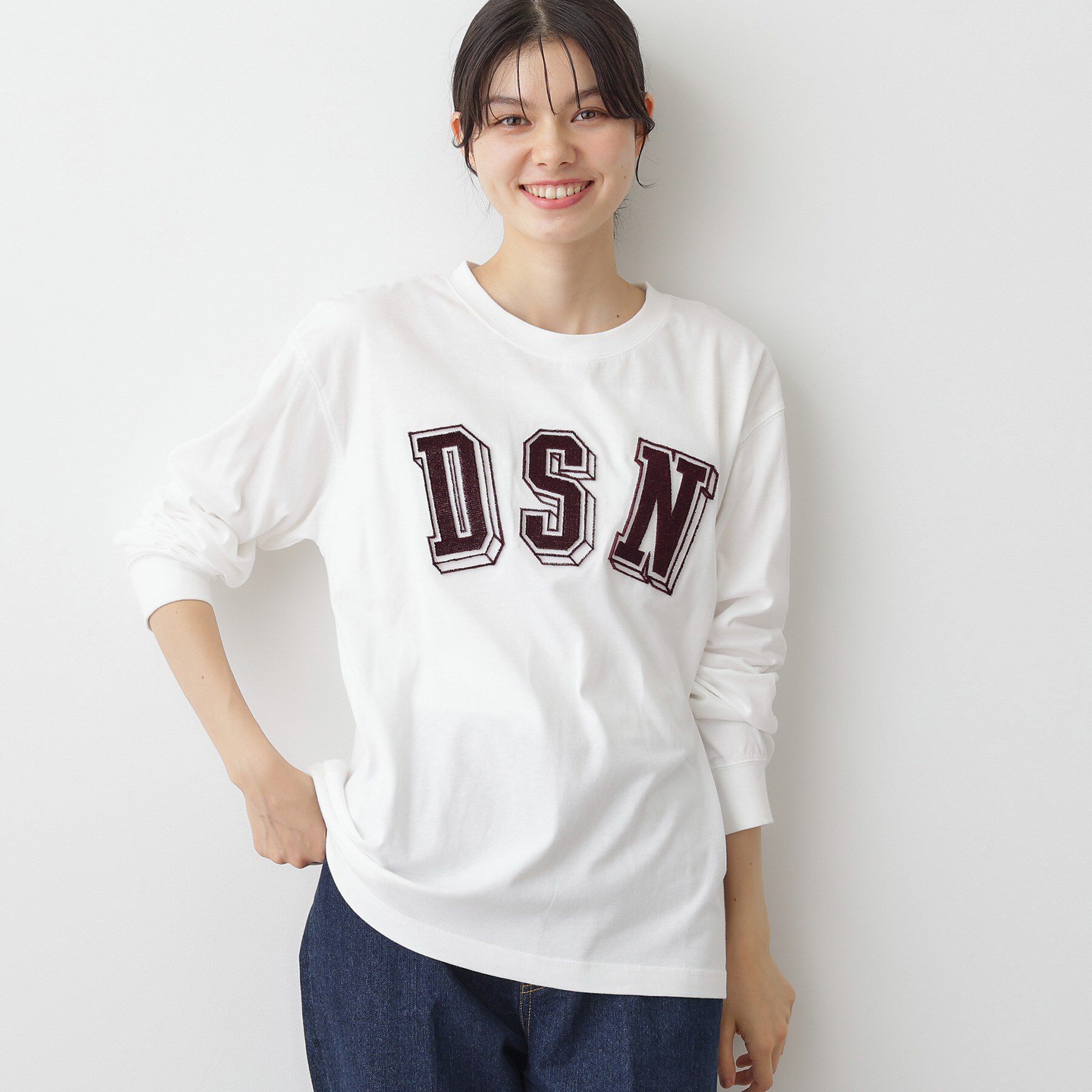 Dessin「【ユニセックス/洗える】ビッグロゴロンT」|Tシャツ・カットソー|