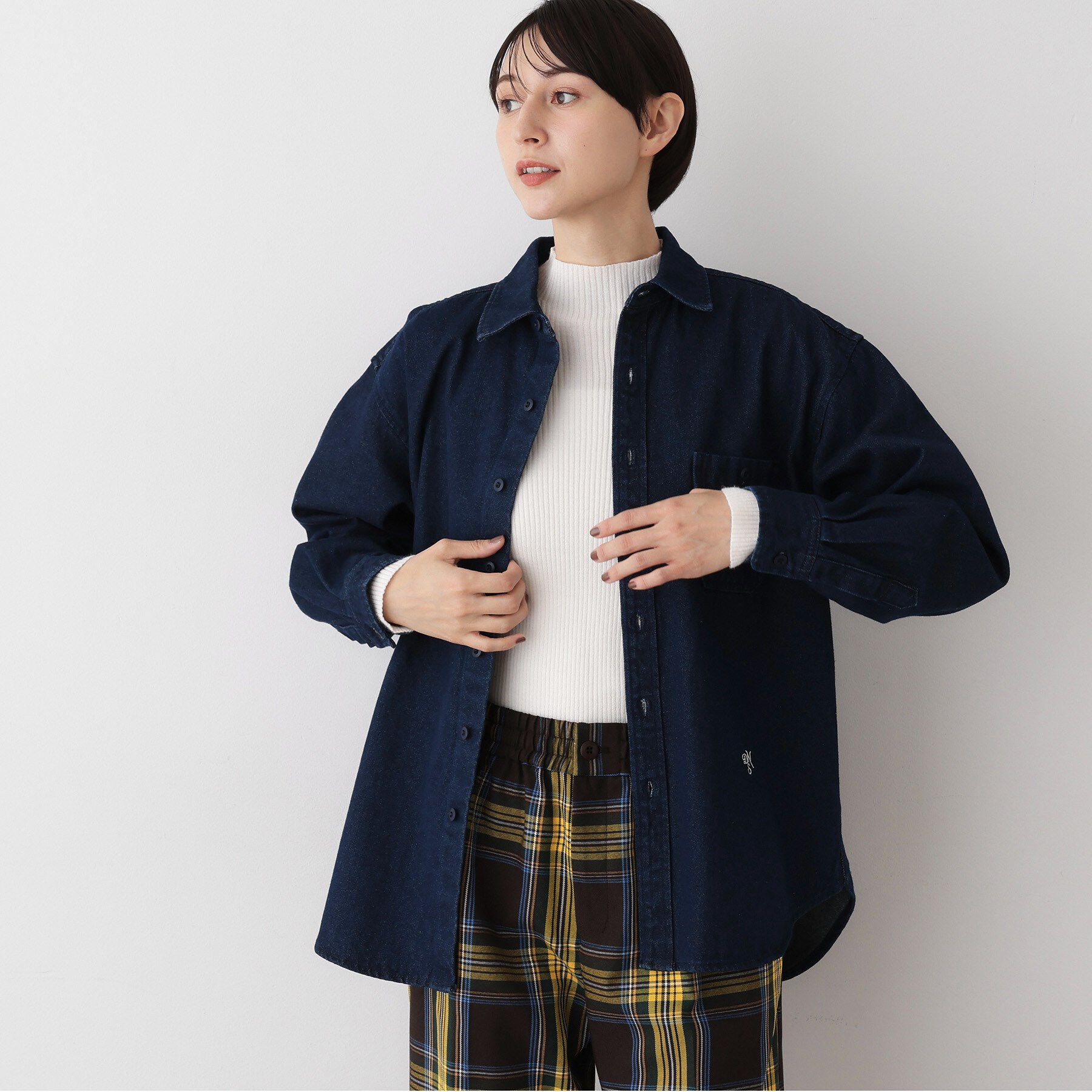 Dessin「【ユニセックス/洗える】10OZコットンデニムシャツ」|シャツ・ブラウス|