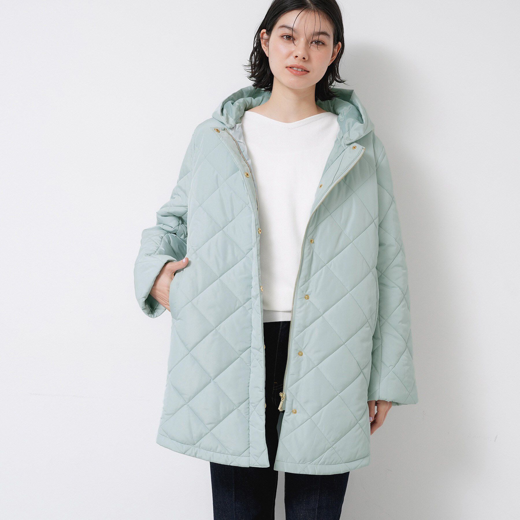 Dessin「【2WAY/洗える】中綿キルトコート」|ダウン|