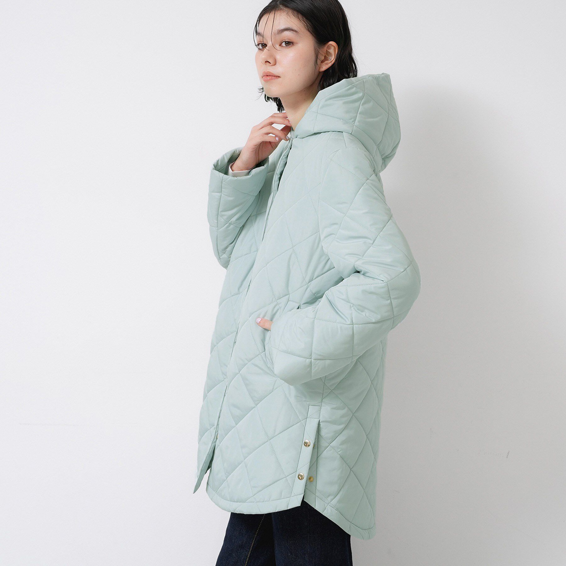 Dessin「【2WAY/洗える】中綿キルトコート」|ダウン|