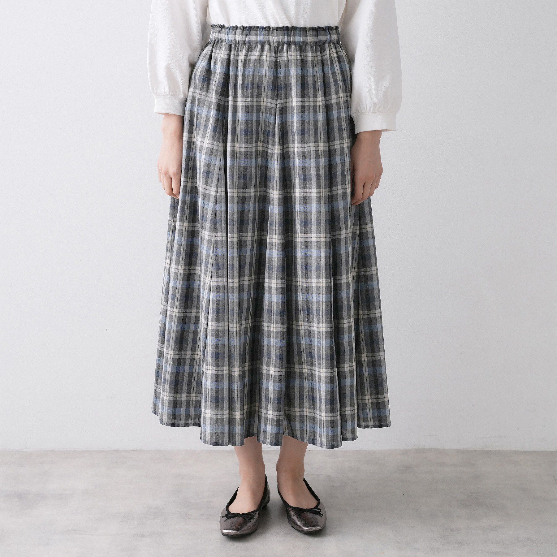 Dessin「【ウエストゴム/洗える】映えチェック柄スカート」|スカート|
