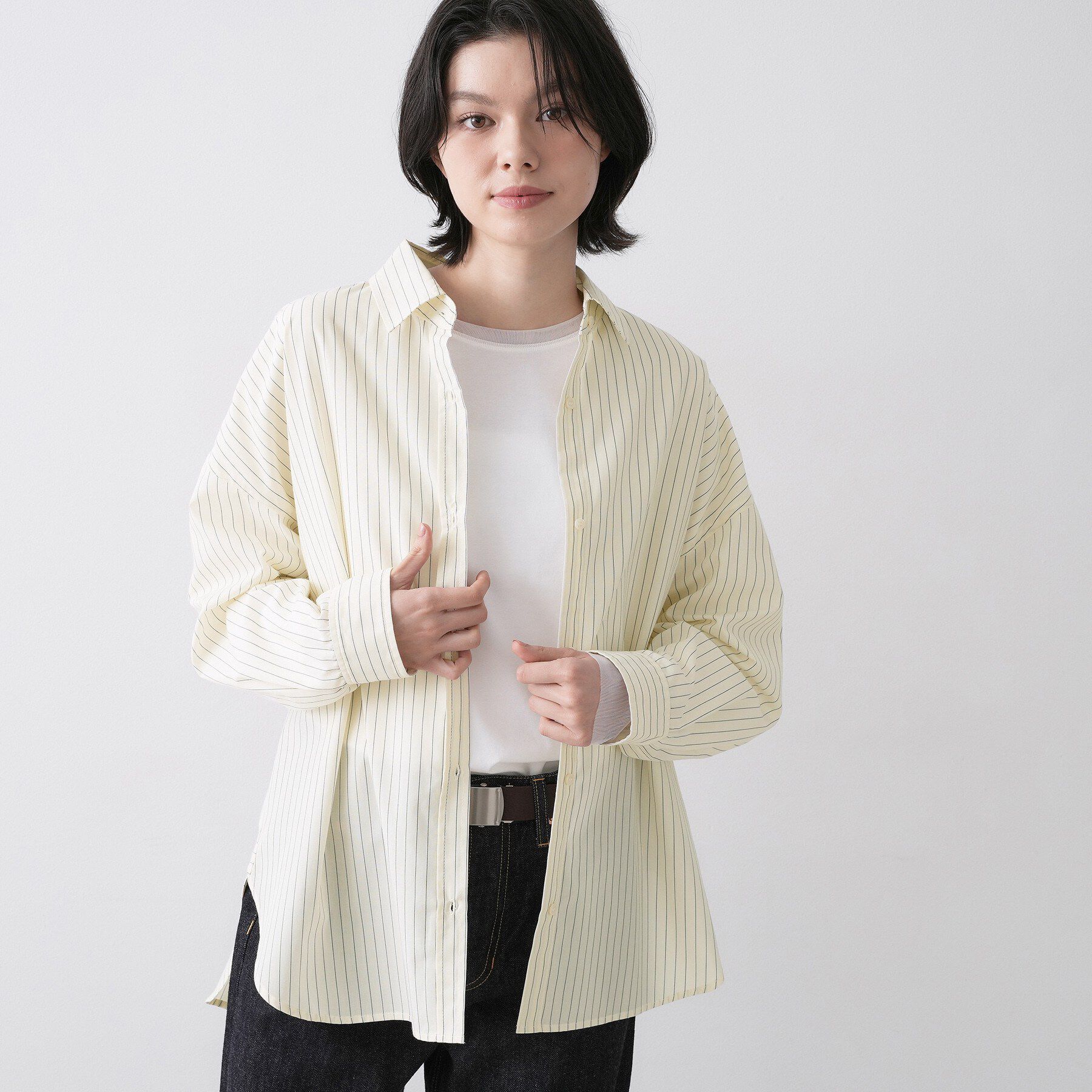 Dessin「【洗える】バックボタンオーバーシャツ」|シャツ・ブラウス|