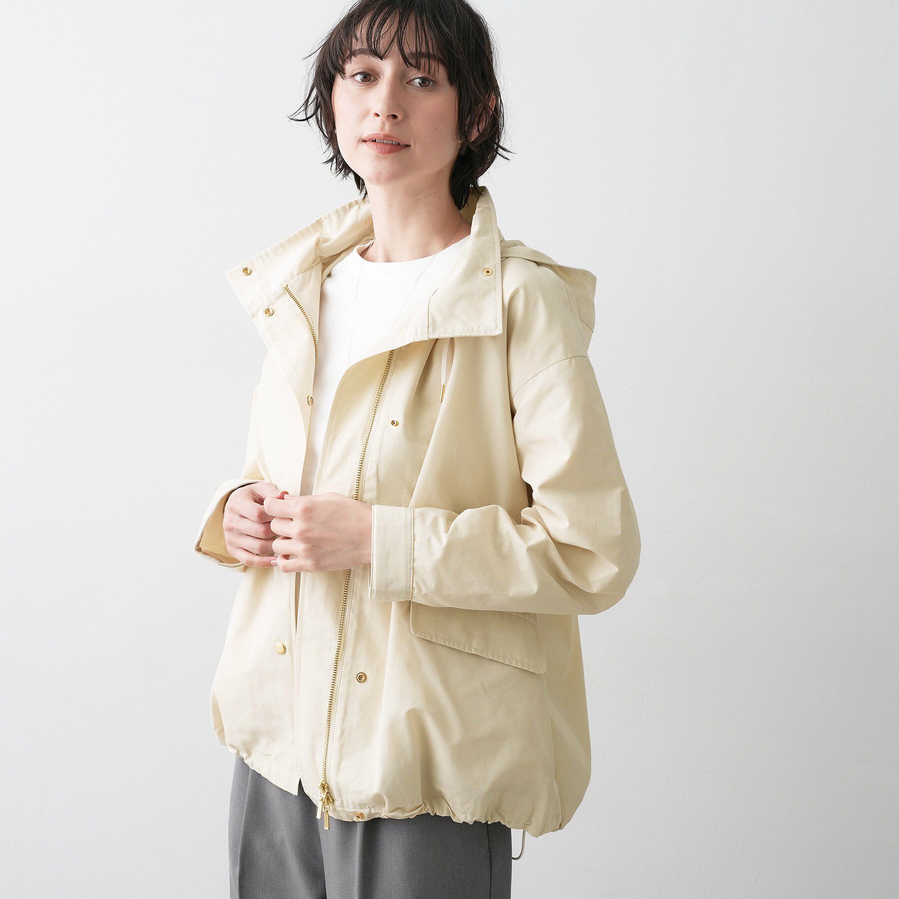 Dessin「【撥水/2WAY】フーディーブルゾン」|ブルゾン・スタジャン|