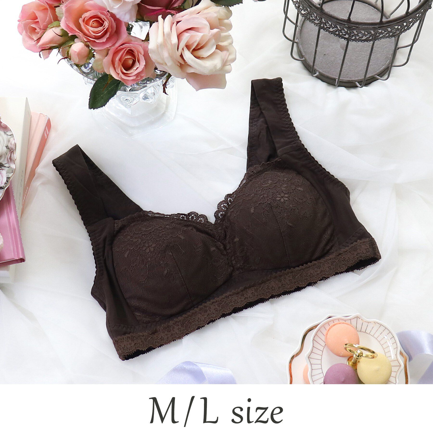 Risa Magli「アマイア おやすみブラ」|インナー|ブラウン(040)