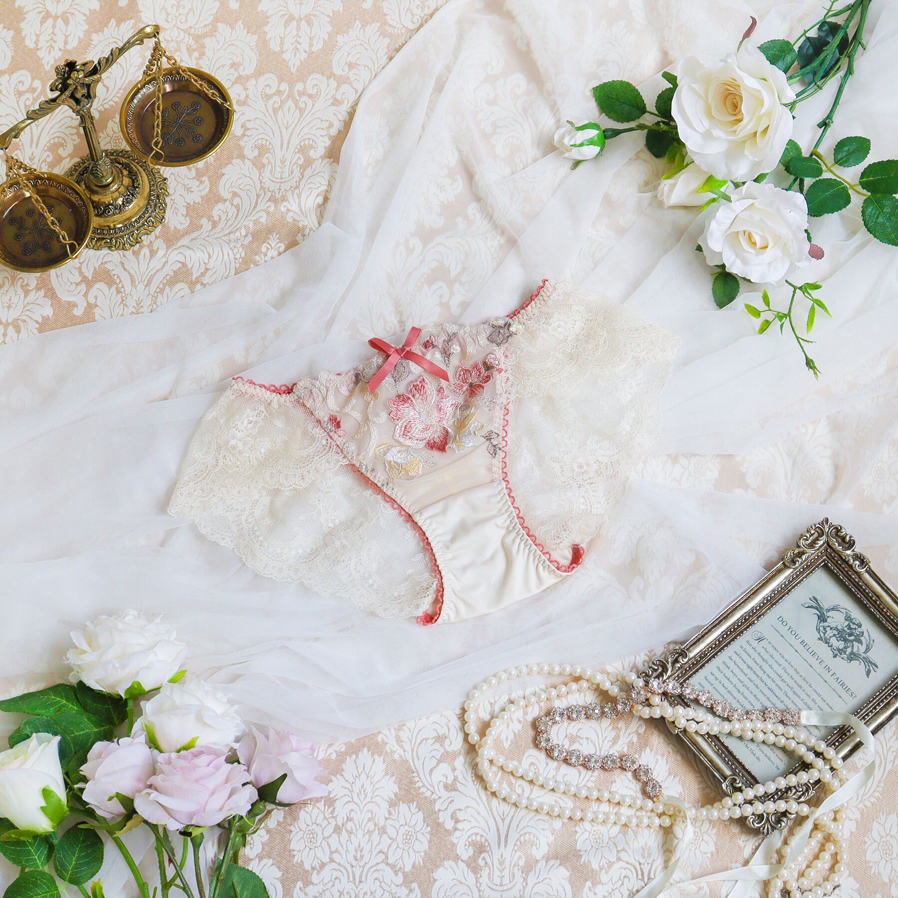 Risa Magli「エリオット レースショーツ」|インナー|オレンジ(065)