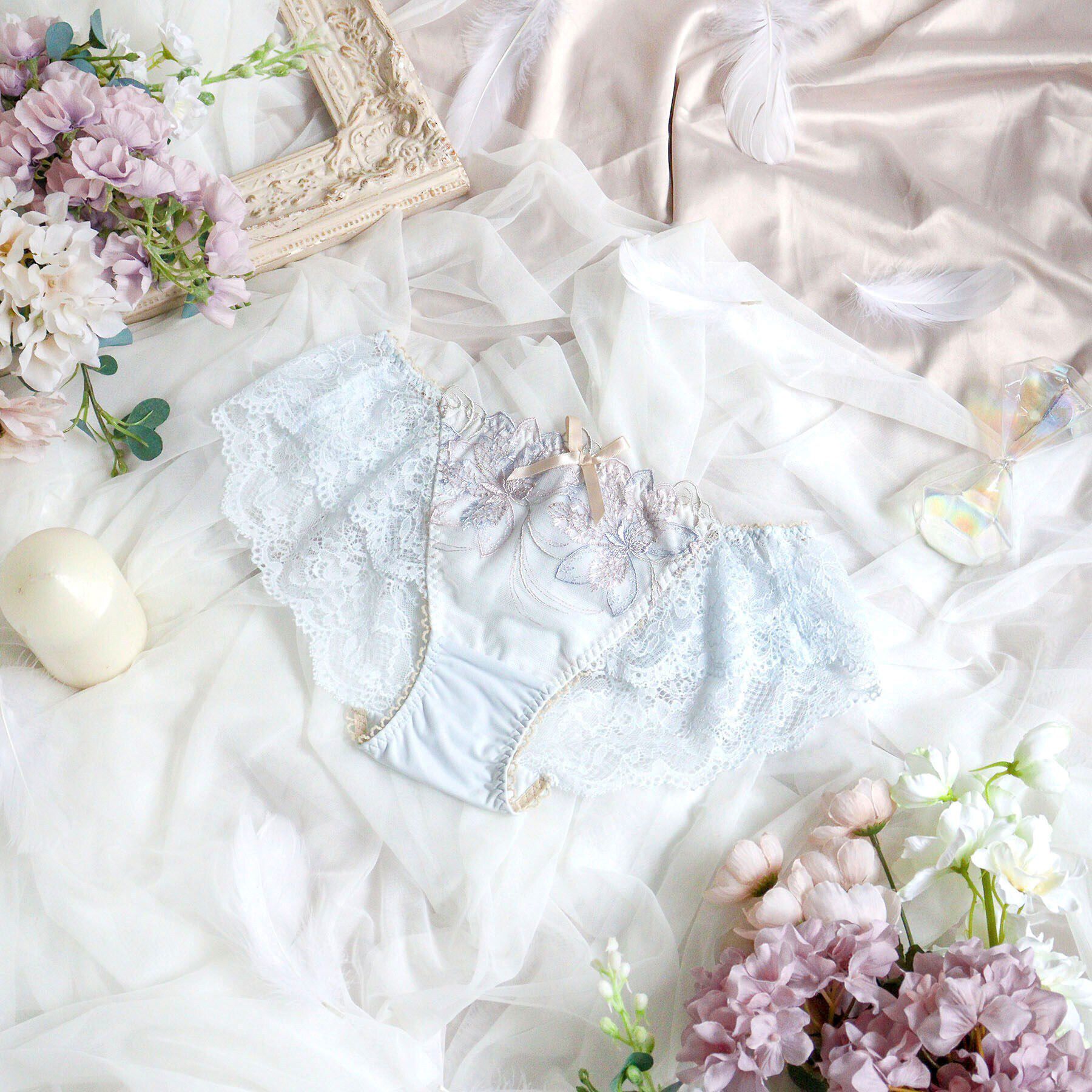 Risa Magli「ジェシカ レースショーツ」|インナー|ブルー(092)