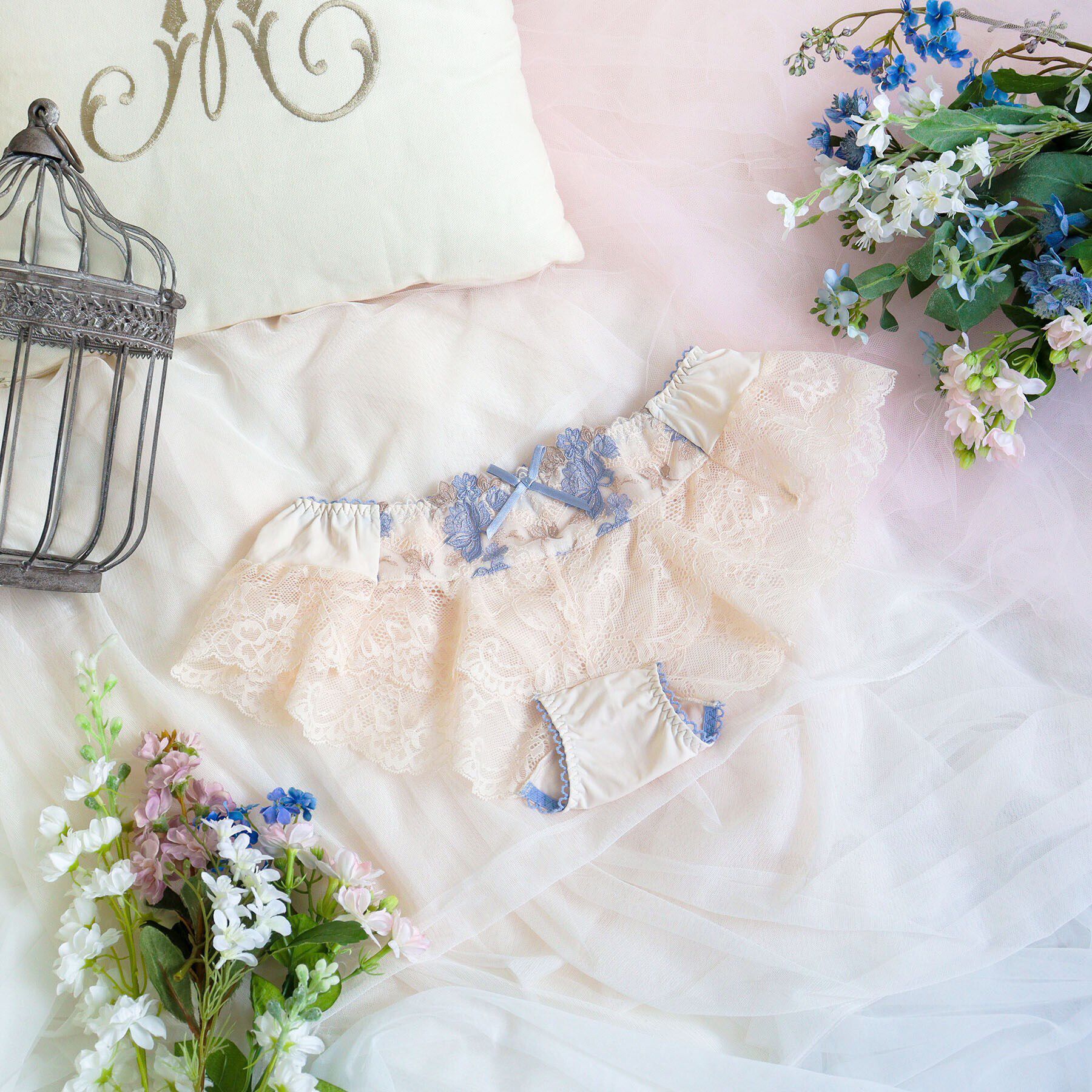 Risa Magli「イーシャ フレアショーツ」|インナー|ブルー(092)