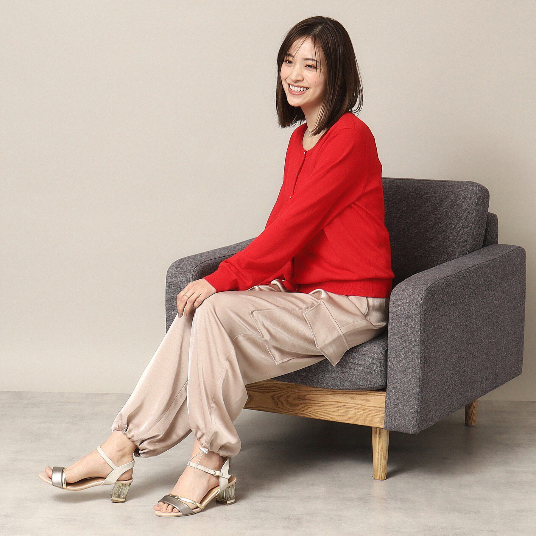 ITS&rsquo;DEMO「【ウエストゴム／手洗い可】サテンパンツ」|その他|