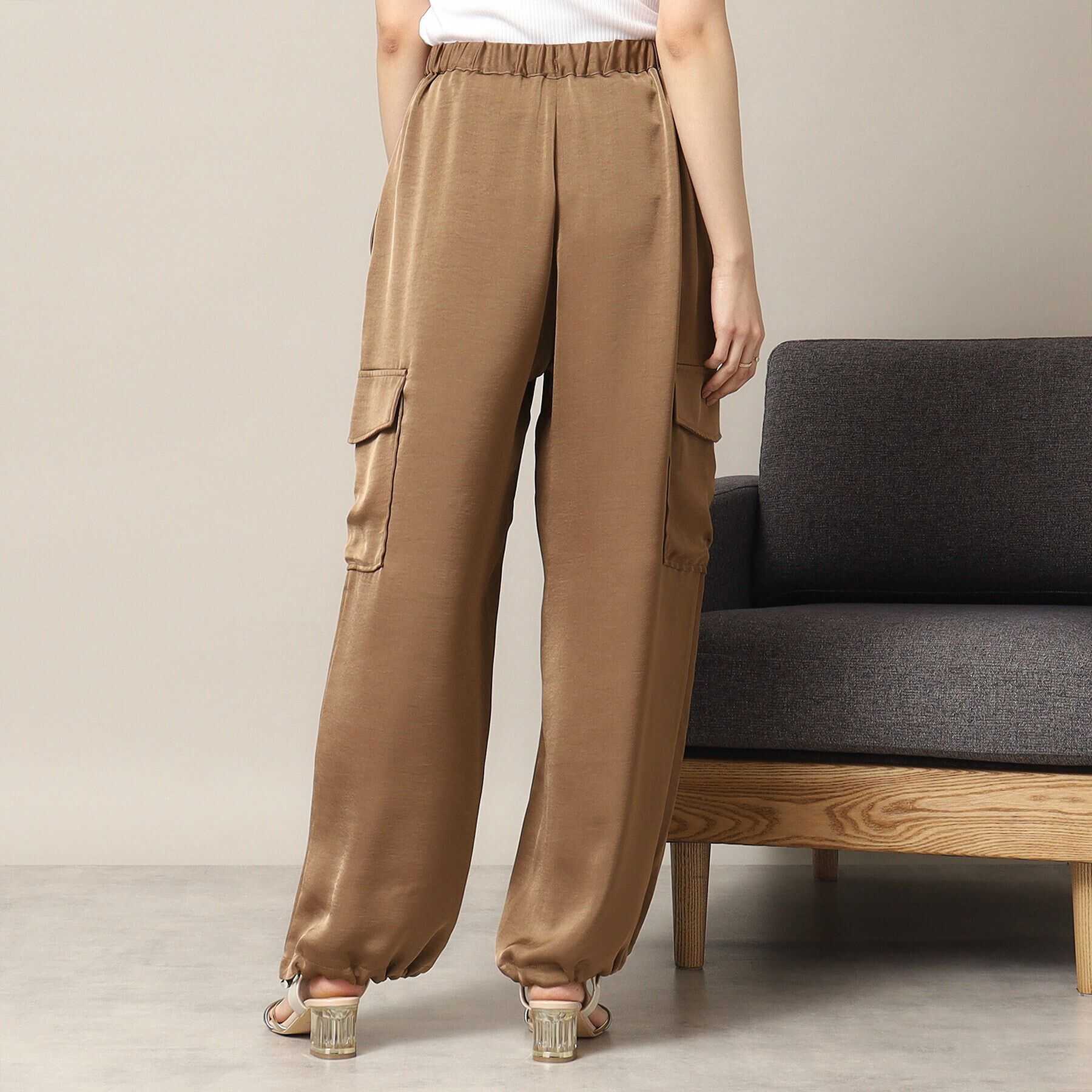 ITS&rsquo;DEMO「【ウエストゴム／手洗い可】サテンパンツ」|その他|