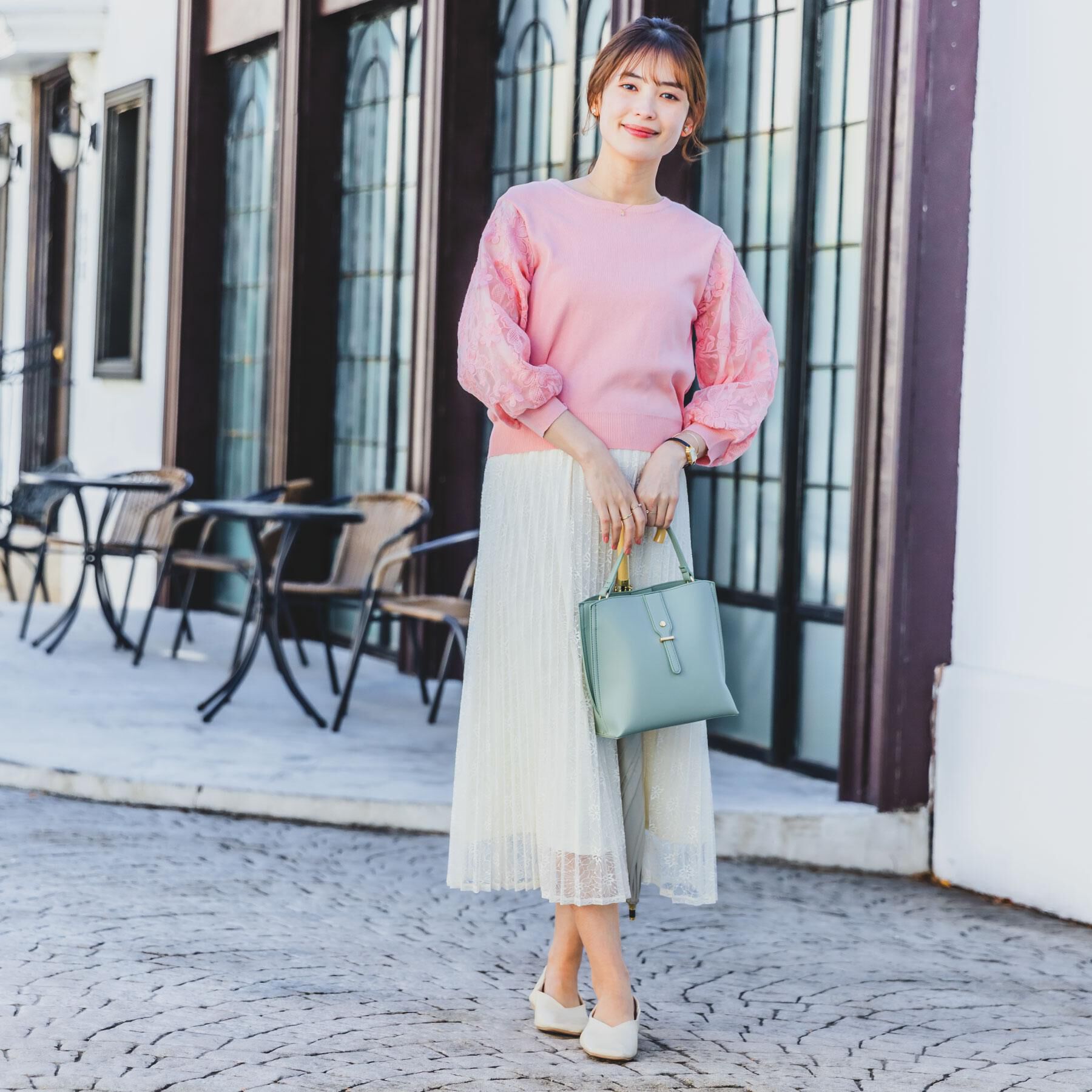 ITS&rsquo;DEMO「【通勤／手洗い可】袖レースニット」|ニット・セーター|