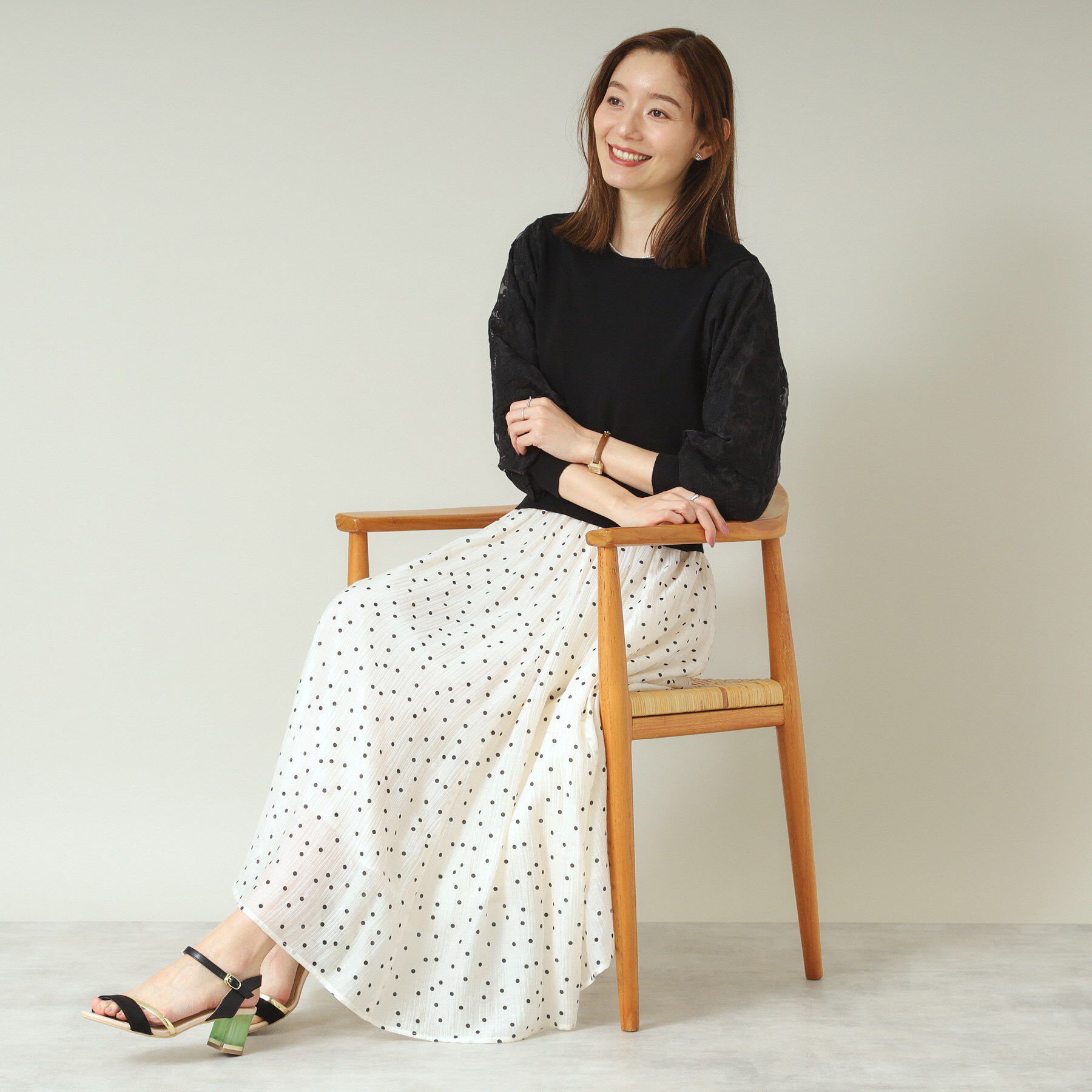 ITS&rsquo;DEMO「【通勤／手洗い可】袖レースニット」|ニット・セーター|