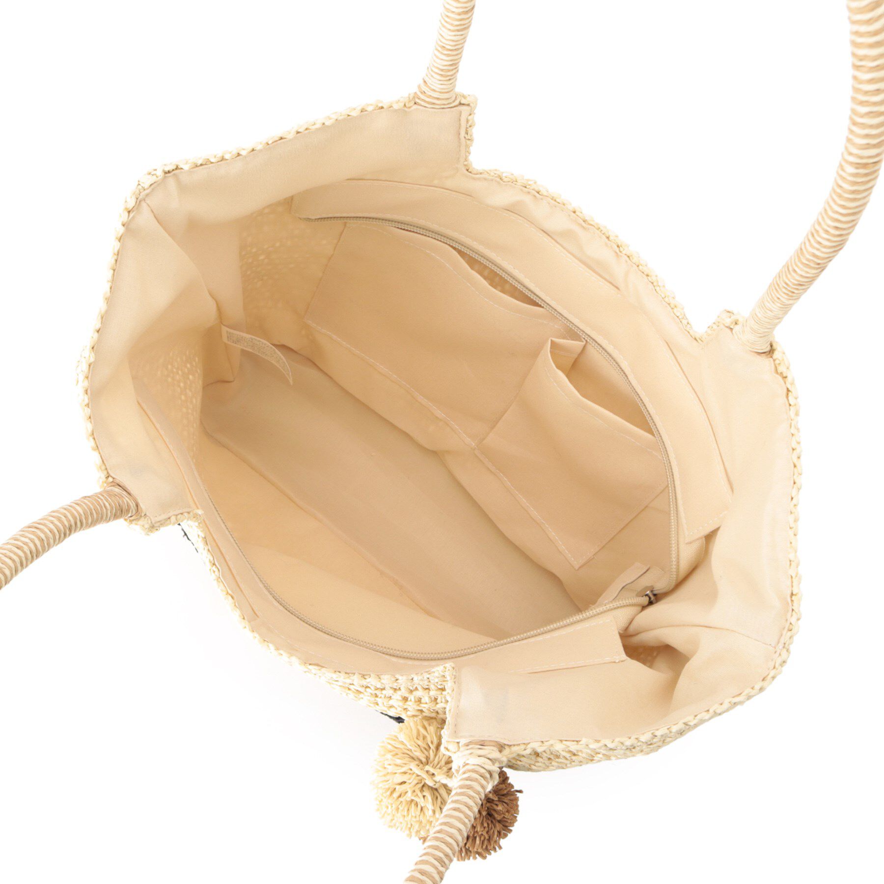 ITS&rsquo;DEMO「チャーム付ロゴ刺繍雑材トート」|トートバッグ|